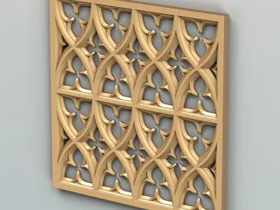 Wall panel 022 Gothic 3D model