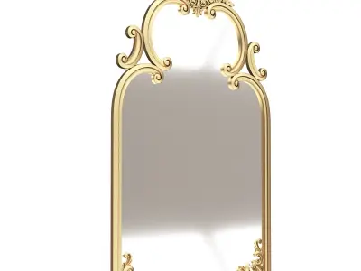 Carved Classic Mirror 012 Low-poly 3D model