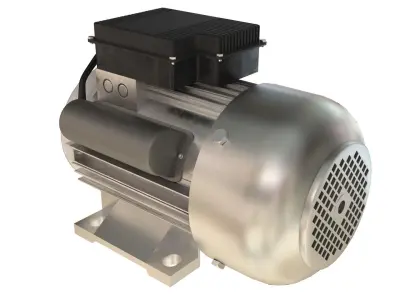 Electric Motor-Generator Single Phase 3D model 3D model