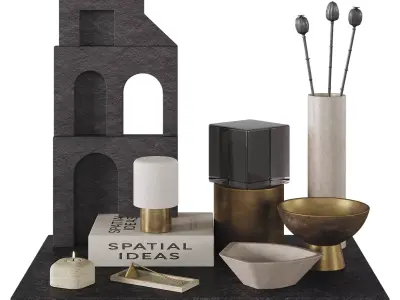 Decorative Set 05 Low-poly 3D model