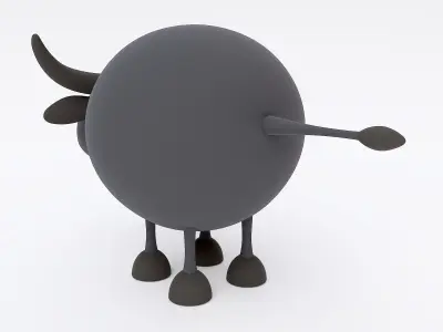 Buffalo cartoon 3dmodel 3D model