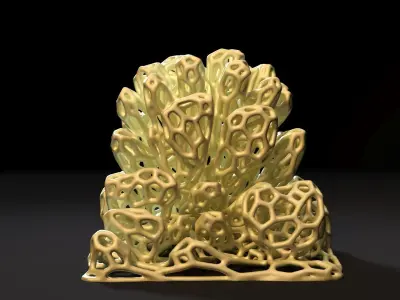 Coral Voronoi decor 2 3D print model