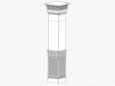 Printable 3D Model Components of Retro Upholstery Columns 3D print model