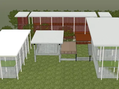 Draft concept for office building 3D model