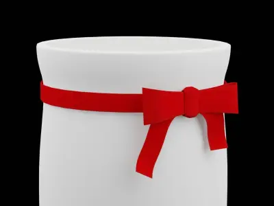 Christmas Candle Low-poly 3D model