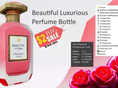 Exquisite Luxurious Perfume Bottle 3D Model Enhance Your Designs 3D model