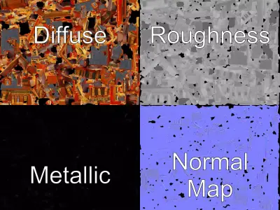 Victorian Mansion model pack Low-poly 3D model