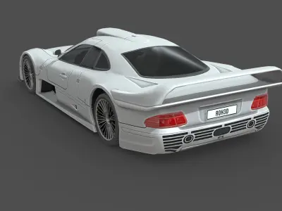MercedesBenz CLKclass GTR AMG 1999 Low-poly 3D model