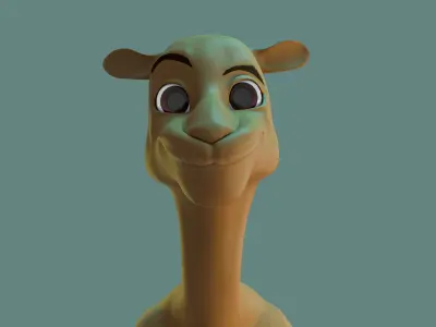 Stylized Camel Rigged Low-poly 3D model