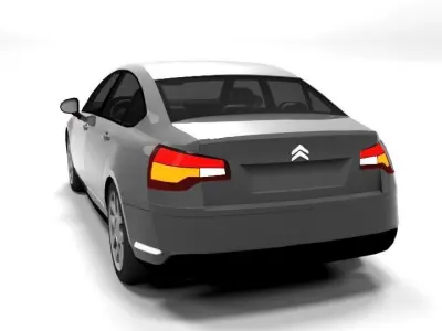 CITROEN C5 2009 LOWPOLY Low-poly 3D model