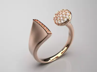 luxury diamond ring jr00056 3D print model