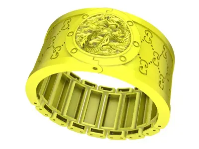 A4761 Luxury Dragon Bangle Bracelets 3D print model