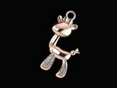 Donkey fancy necklace 3D model