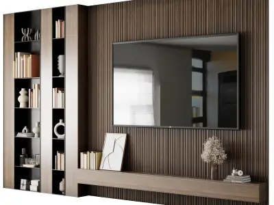 Tv Wall Set 18 3D model