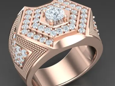 Luxury Men Rings Designs 6MR084 3D print model