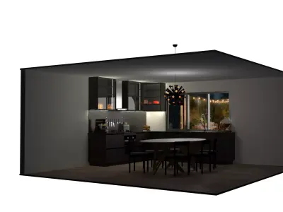cocina en L Free 3D model buy