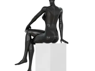 Female seated mannequin 85 3D model