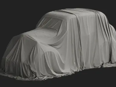 Vintage Car Cover 03 3D model