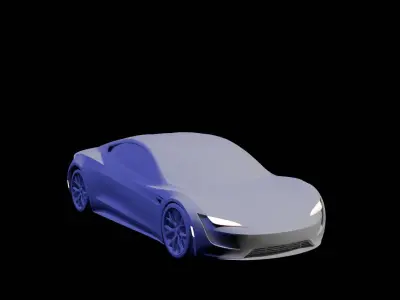 Tesla Roadster 2022 model - car 3D model