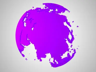 Globe Shell Purpal 3D model
