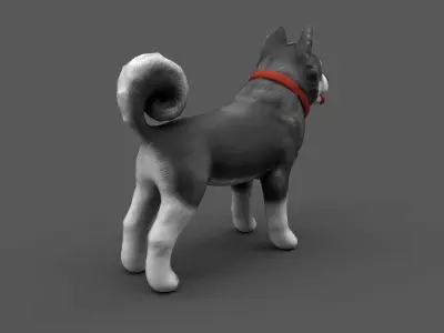 Cartoony Dog Game Ready Low-poly 3D model