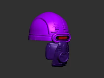 helmet high poly sculpt 3d printable  3D model 38