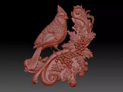 Red Cardinal 3D print model