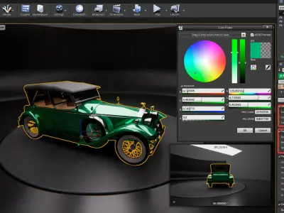 Retro car Caviro 3D model
