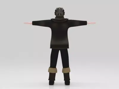 Character Stanco Rigged Engineering Classic Low-poly 3D model