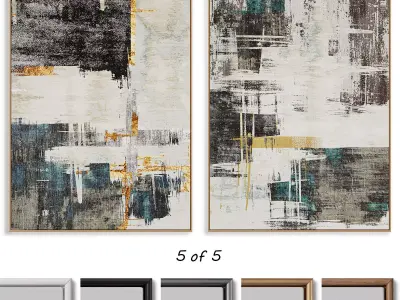 Abstract Painting Frame set 3D model shop