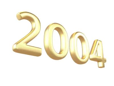 Year Number 2004 v1 002 Low-poly 3D model