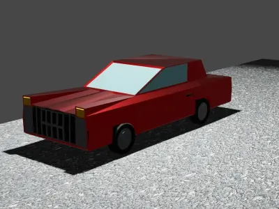 Generic Muscle car Free low-poly 3D model