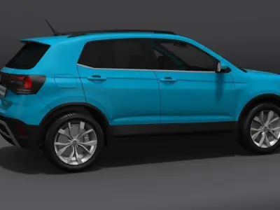Volkswagen T Cross 2024 Low-poly 3D model