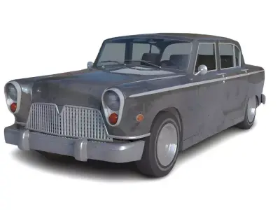 1950s Sedan Car Low-Poly PBR Low-poly 3D model