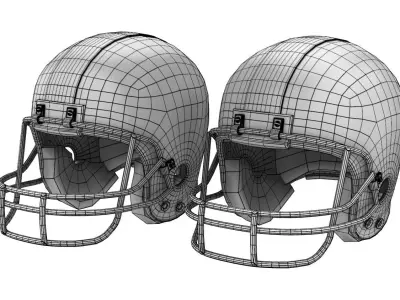 American Football Helmet Low-poly 3D model purchase