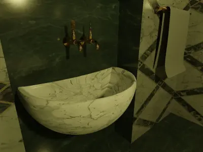 Luxury Turkish Bath Free low-poly 3D model