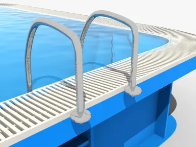 Obdelnik preliv 3D model