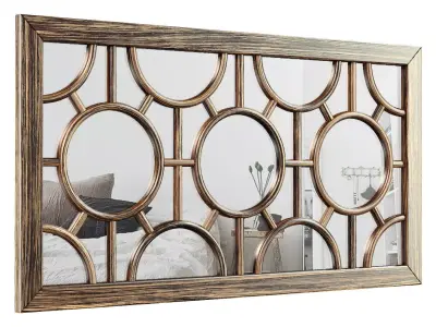 Kimberlee Geometrical Circles Decorative Rectangular 3D model