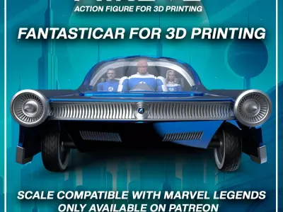 Fantasticar  Compatible with Marvel Legends 1 12 Scale 3D print model