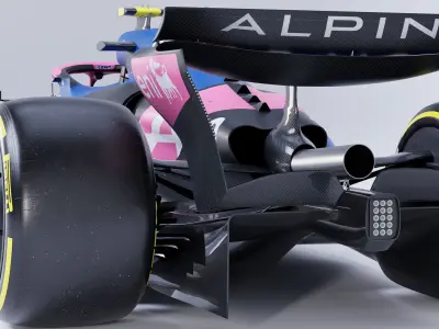 F1 2025 Alpine A525 Formula 1 Race Car Low-poly 3D model