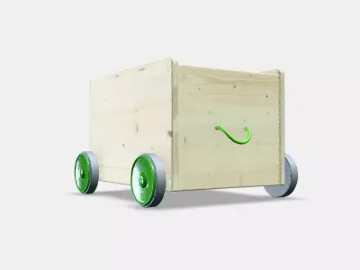 FLISAT Toy storage with wheels Low-poly 3D model