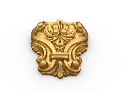 Classic carved decor ornament 474 3D print model