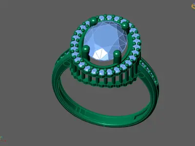 Women Rings 3DM STL Womens Rings DiamondDetails 3D print model 3D print model