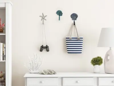 Faringdon Decorative Wall Hook 3D model