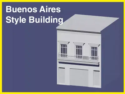 Buenos Aires Style Building 2 3D model
