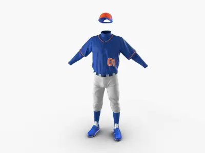 Baseball Player Outfit Generic 4  3D model