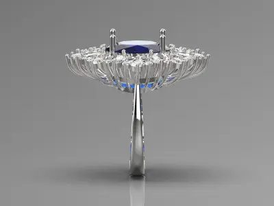 luxury diamond ring jr00029 3D print model