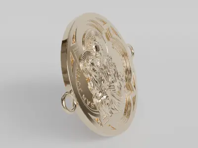 Saint Joseph medal 3D print model