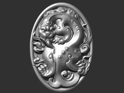 ancient oriental dragon 3D print model