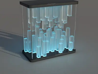Bars Glass Lamp Daz 3D model
